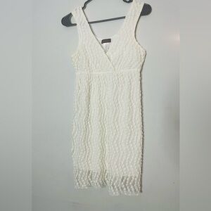 Mark Textured White Midi Dress